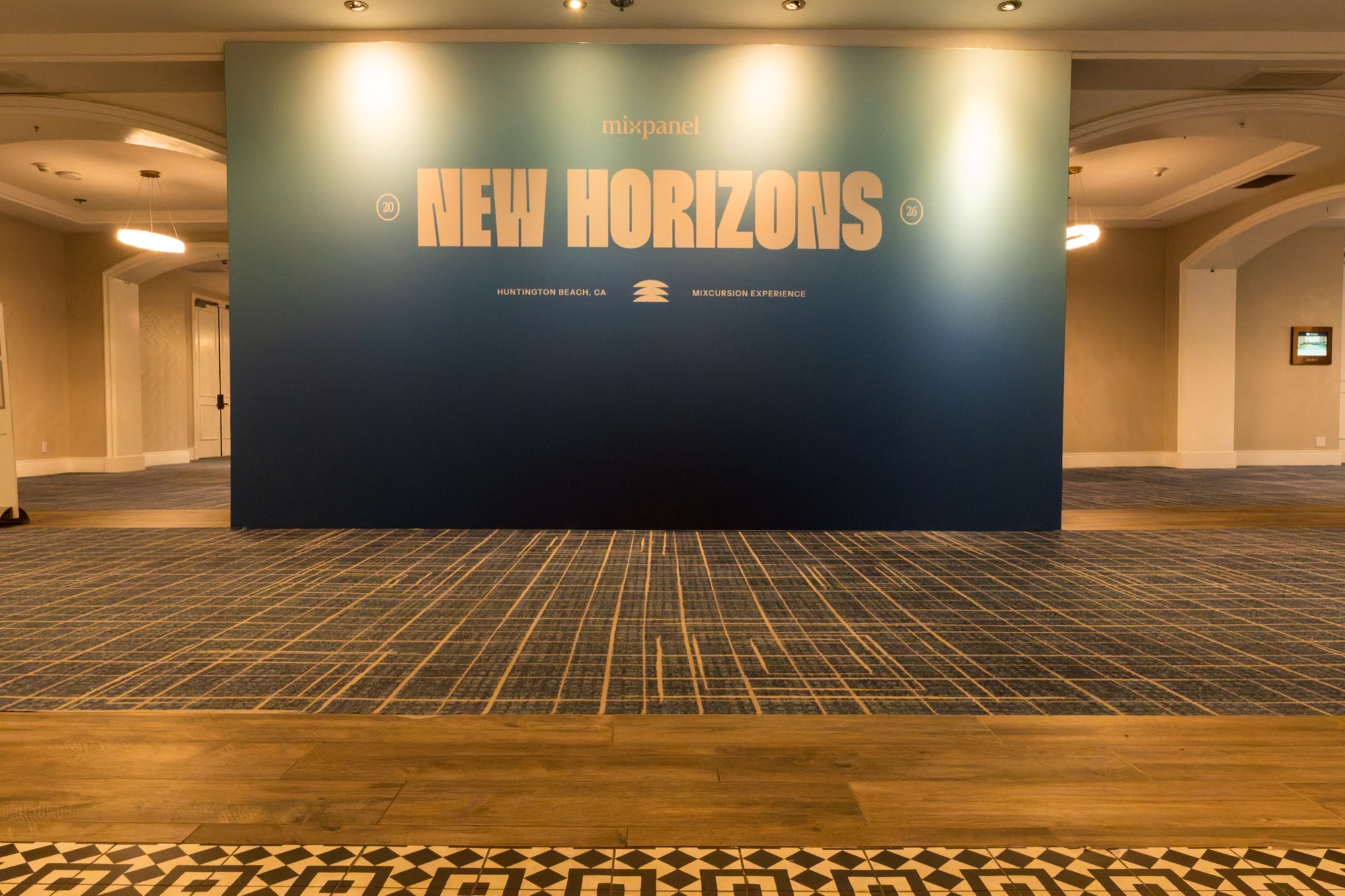 Custom beMatrix frame with SEG fabric backdrop in ballroom