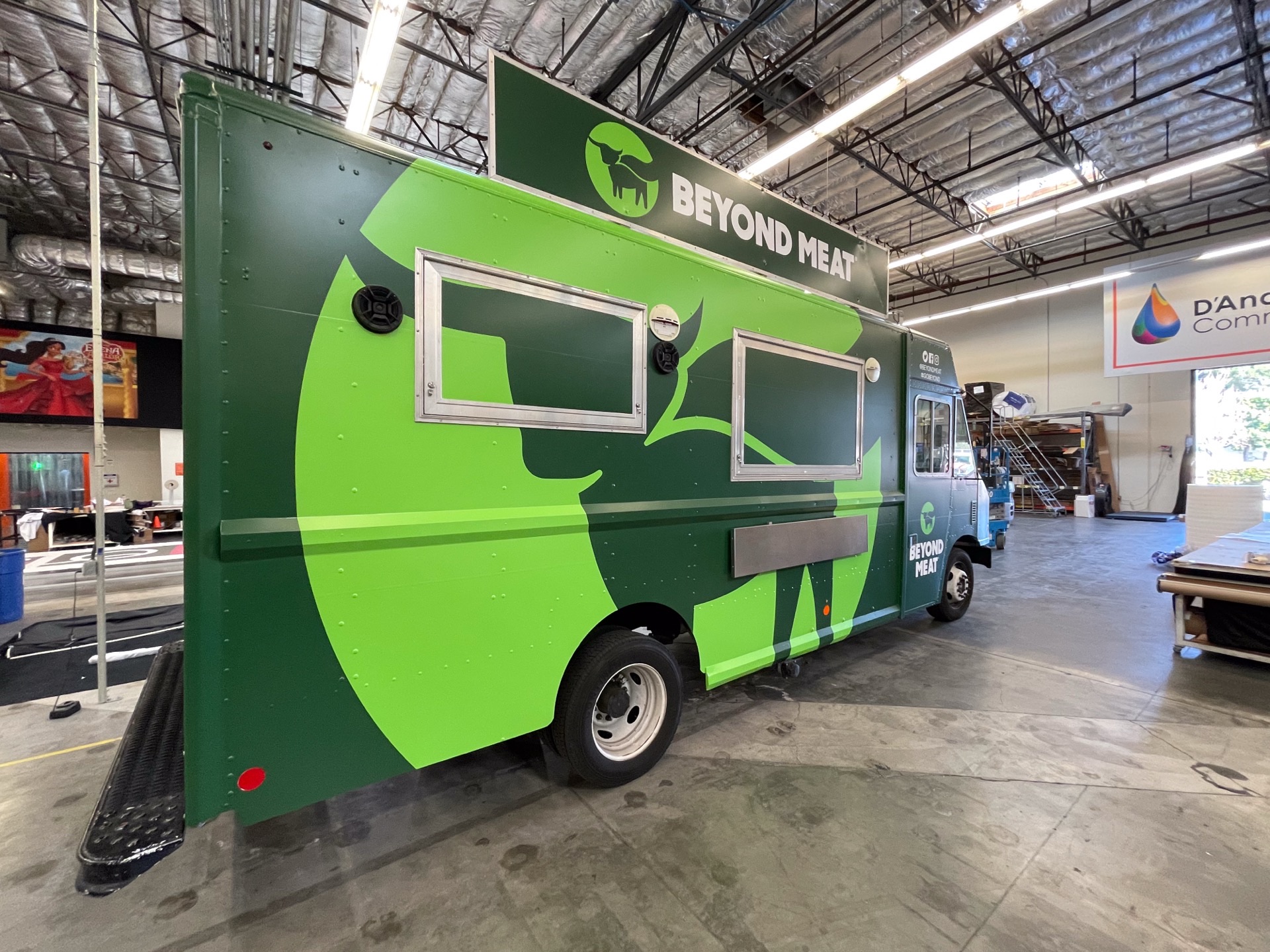 Beyond Meat food truck with colorful full vehicle wrap